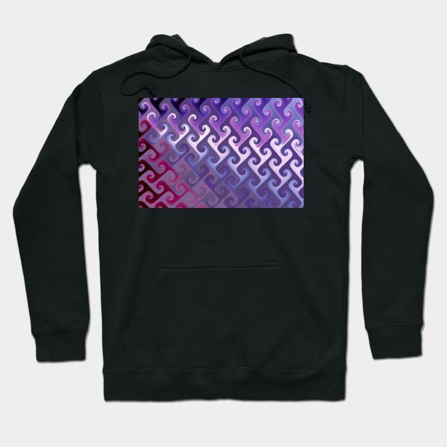 Purple Abstract Texture Hoodie by pinkal